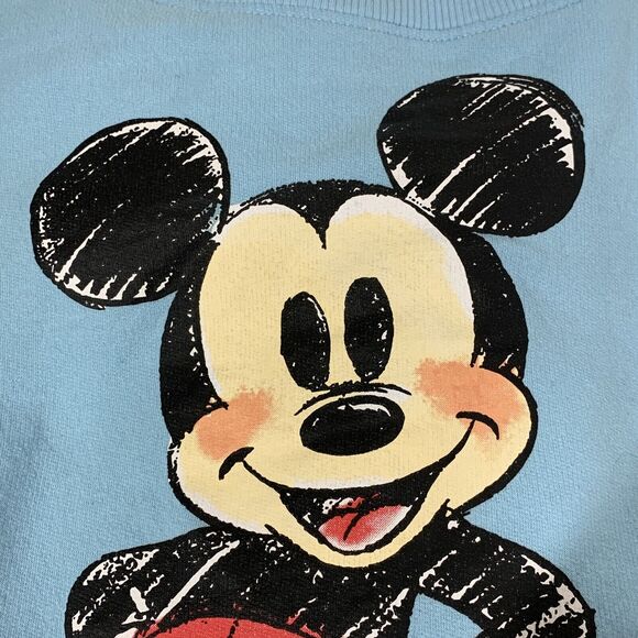 Disney Mickey Mouse Sweatshirt Size 3xl Juniors Cropped - Picture 5 of 5